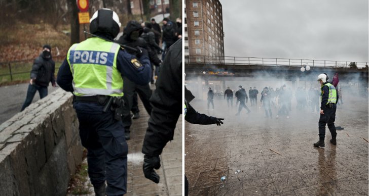 Drap, Demonstration, Svenska motstandsrorelsen, SMR, Kärrtorp, vänsterextremist